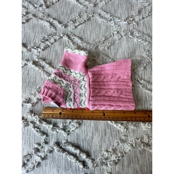 Build A Bear Workshop BABW Pink Knitted Sweater Hearts Dress Top - Picture 3 of 3